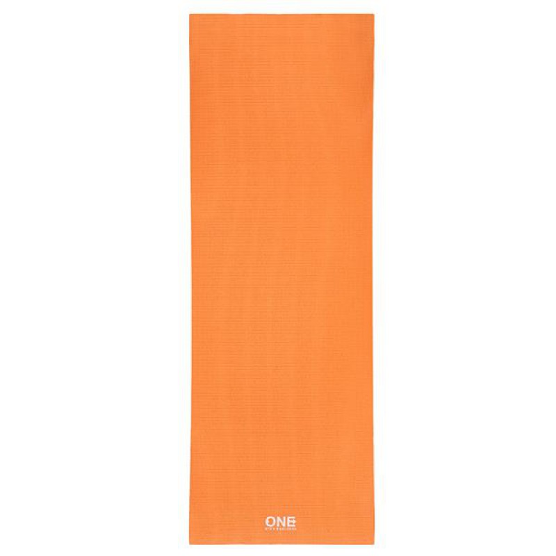 YM02 ORANGE YOGA MAT ONE FITNESS