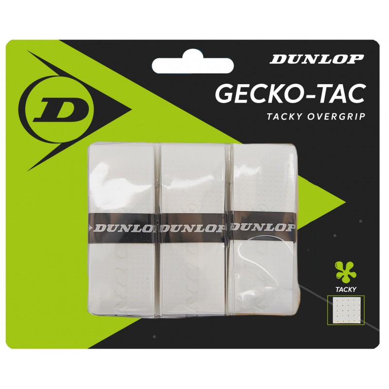 Teniso raketės virš. apvija GECKO-TAC 3vnt. White